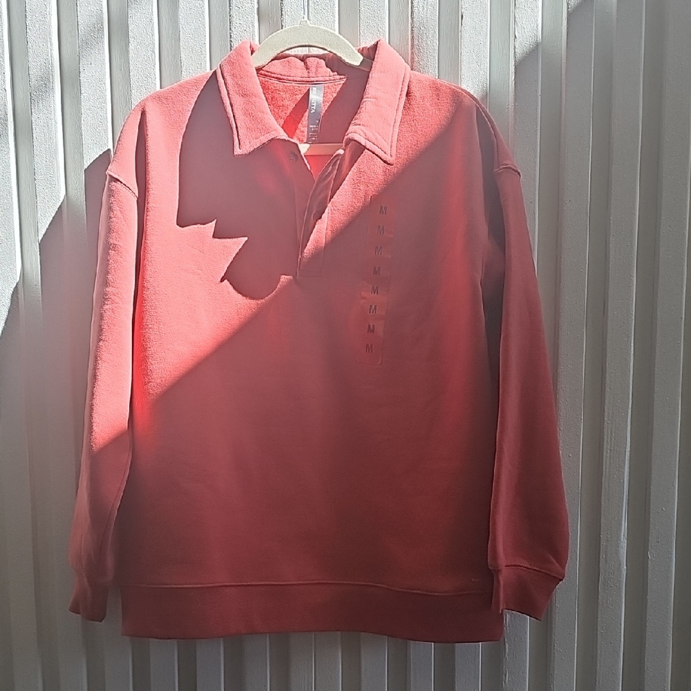 Mondetta Collared Pullover Size M Women's